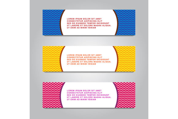 Abstract Horizontal Banner Design