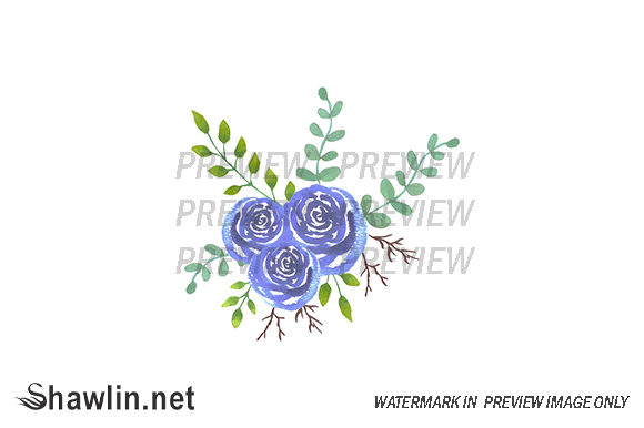 Blue Watercolor Roses Bouquet: A Versatile Artistic Resource
