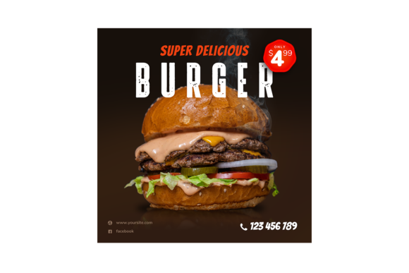 Burger Instagram Post Banner Template
