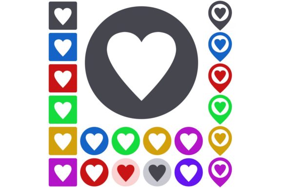 Flat Heart Icon, Button Set and Color Heart Icon Set: A Comprehensive Guide