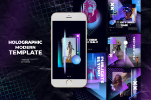 Holographic Modern Instagram Templates