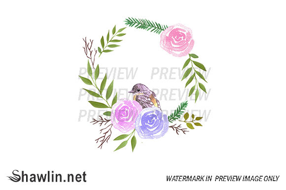 Robin in a Rose Flower Wreath: A Unique Artistic Expression