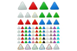 Rounded Triangle Shape Metal Button Set: A Modern Design Element for Creatives and Businesses